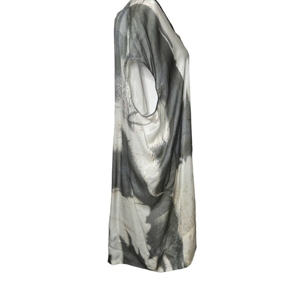 BIYA Johnny Was Silk Tunic Gray Watercolor Size S - Picture 4 of 7